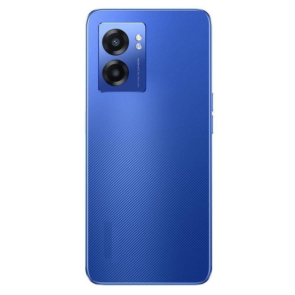 Mozomart Back Panel Glass with Lens for Realme Narzo 50 5G : Blue Mozomart Back Panel Glass with Lens for Realme Narzo 50 5G : Blue